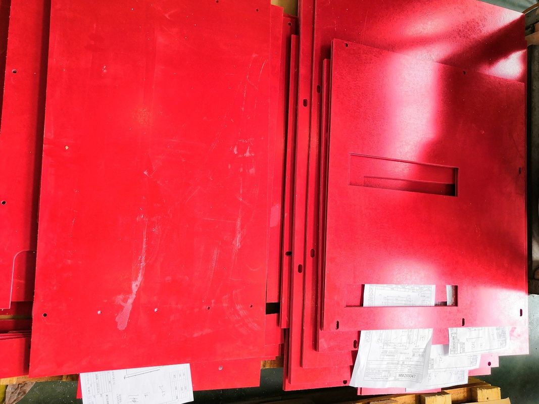 Machinaal bewerkte Erkende Delen van het rode Kleurengpo -3 de Gelamineerde Blad CNC met UL
